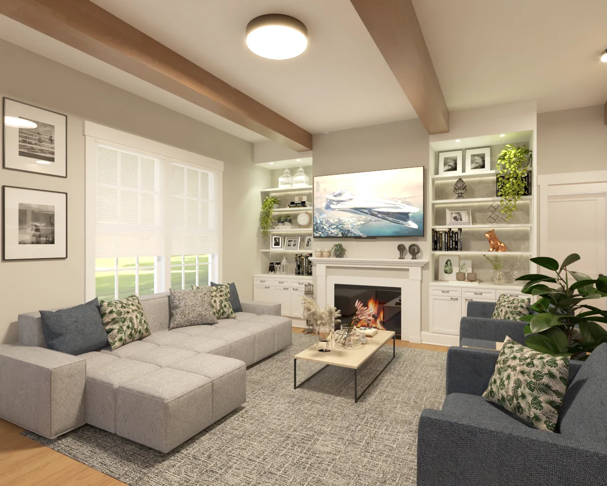 Room renovation with intentional layout, elevated finishes, and improved function by Finch Home Studio in North Carolina